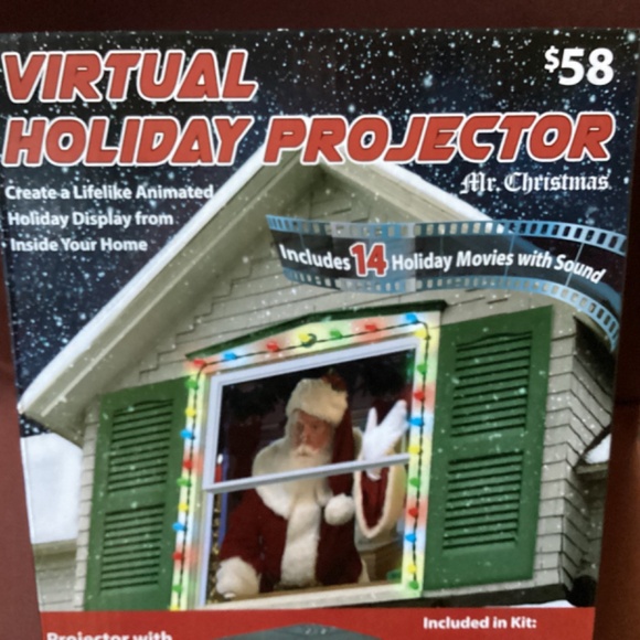 Virtual Holiday Projector Mr Christmas New In Box - Picture 3 of 11